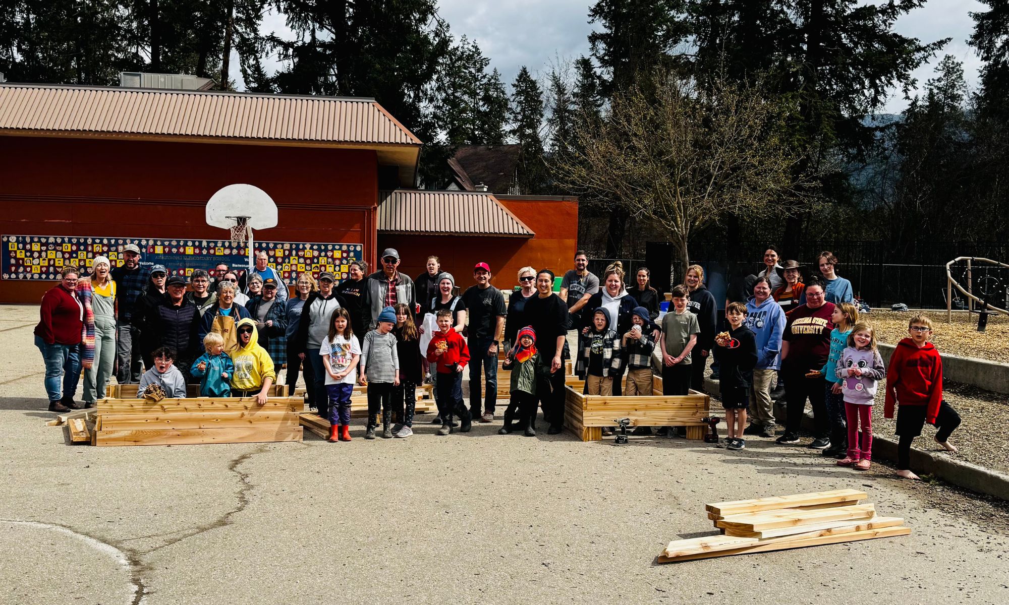 AES School Garden First Construction Work Party Build Day